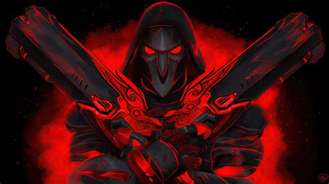 Download The Reaper A Relentless Force In Overwatch Wallpaper