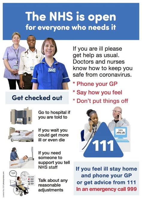 The Nhs Is Still Open Easy Read Poster By Keep Safe Suffolk Ordinary