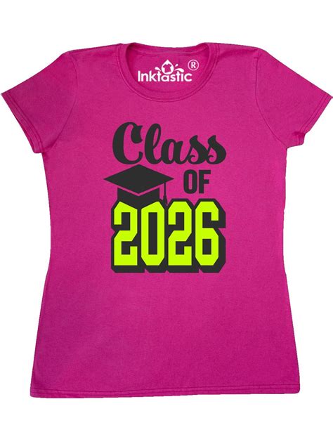 Inktastic Class Of 2026 With Graduation Cap Womens T Shirt Walmart