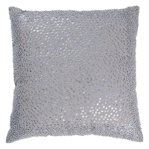 Rizzy Home Beaded Sequin Glimmer Decorative Cotton Throw Pillow