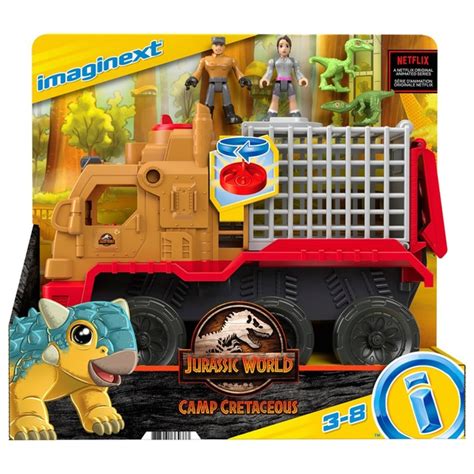 Imaginext Jurassic World Camp Cretaceous Vehicle Figure And Dinos Pack