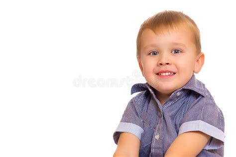 The Little Boy Smiles Portrait Stock Photo Image Of Adorable Laugh