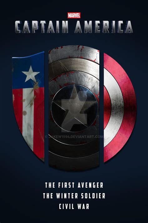 Captain America Shield Poster By Jakew1994 On Deviantart