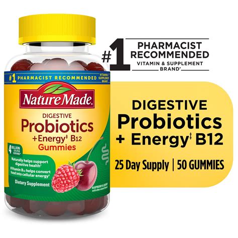 Nature Made Digestive Probiotics And Energy B12 Gummies Digestive