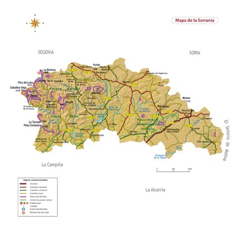 Mapa de cultivos y aprovechamientos de chinchón. Alcarria Mapa - Alcarria De Alcala Wikipedia La ...