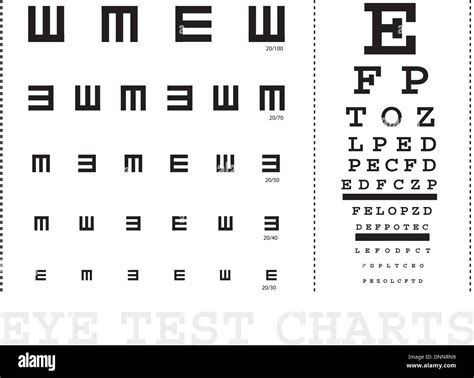 Eye Vision Test Charts Stock Vector Images Alamy