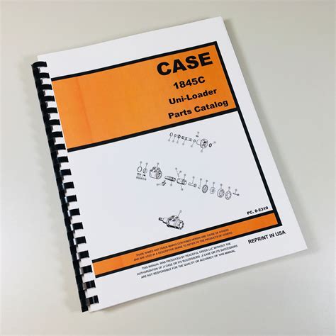 J I Case 1845c Uni Loader Parts Manual Catalog Skid Steer Assembly Exp