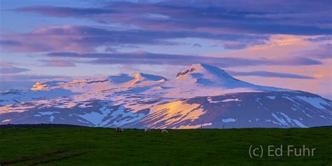 Langjokull Sunset Iceland Ed Fuhr Photography