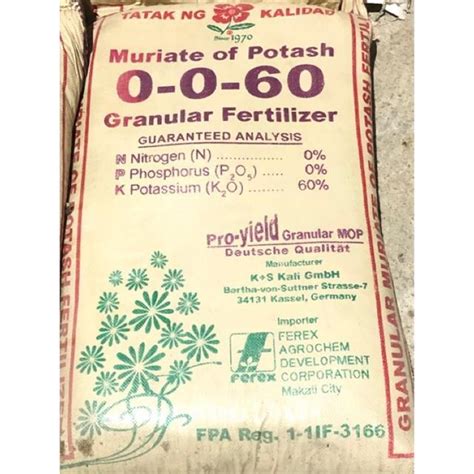 Muriate Of Potash 0 0 60 Soil Fertilizer Lazada Ph