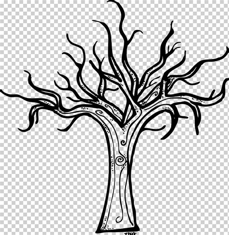 Libro para colorear árbol dibujo tronco árbol hoja rama monocromo