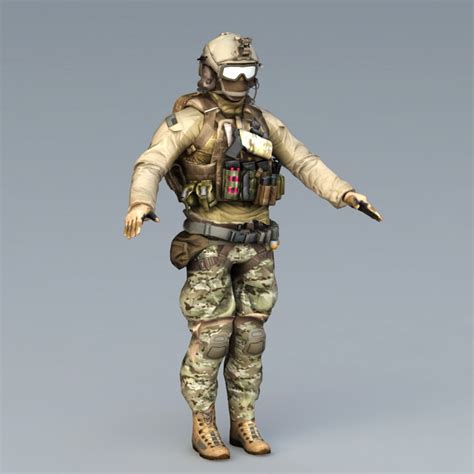 Navy Seals Special Forces 3d Model 3ds Maxobject Files Free Download