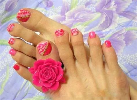 Pink Toe Nails Flower Toe Nails Pink Toe Nails Simple Toe Nails