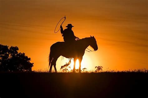 Cowgirl At Sunset Silhouette Photography Sunset Sunset Photos