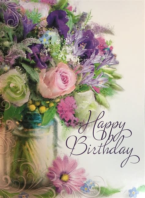 Happy Birthday With Flowers Images Birthday Hjw