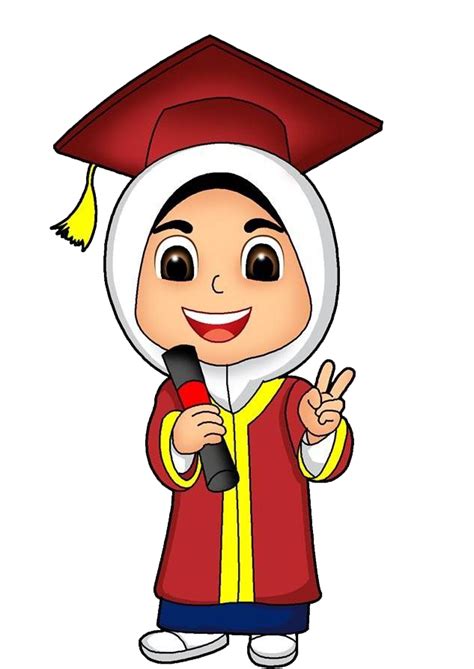 Masihi membuat postingan template desain coreldraw. Gambar Toga Wisuda Kartun Anak Muslim PNG Download | Desaintasik.com