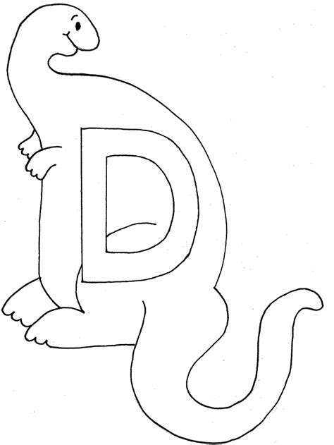 D Is For Dinosaur Coloring Pages Coloring Home
