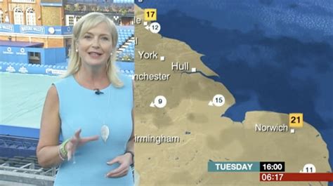 Bbc Weather Carol Kirkwood Sends Fans Into Frenzy With Busty Dress Tv And Radio Showbiz And Tv