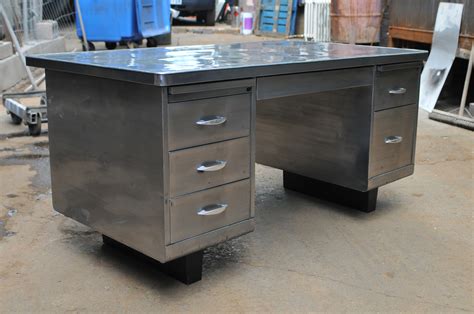 All of our metal desks come with a lifetime guarantee. Exposed Metal for Vintage Steelcase Tanker Desk - Polish ...