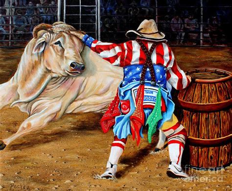 Clown Painting Rodeo Clown By Pechez Sepehri In 2022 Rodeo Clown