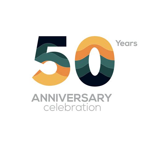 50th Anniversary Logo Design Number 50 Icon Vector Templateminimalist