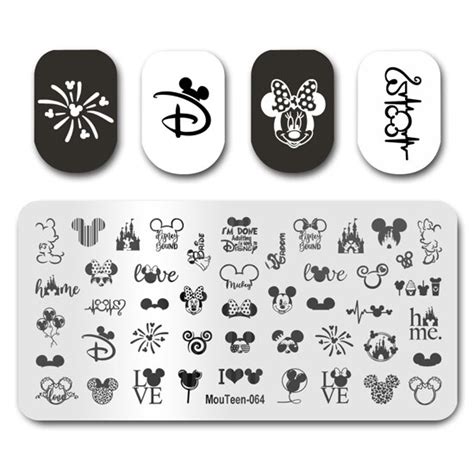Disney Nail Stamp Mouteen064 Cartoon Mickey Mouse Graffiti Symbol Nail