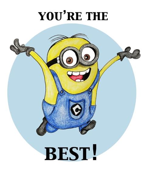 Items Similar To Youre The Best Minion Card On Etsy