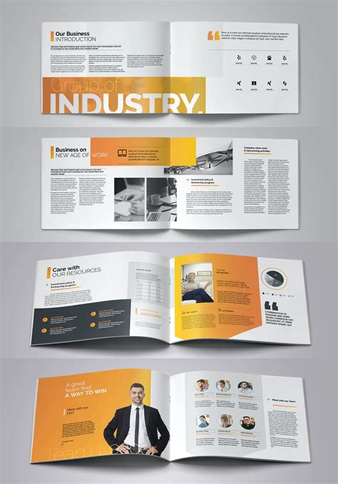 Landscape Brochure Template INDD - 24 pages, A4 and US Letter size