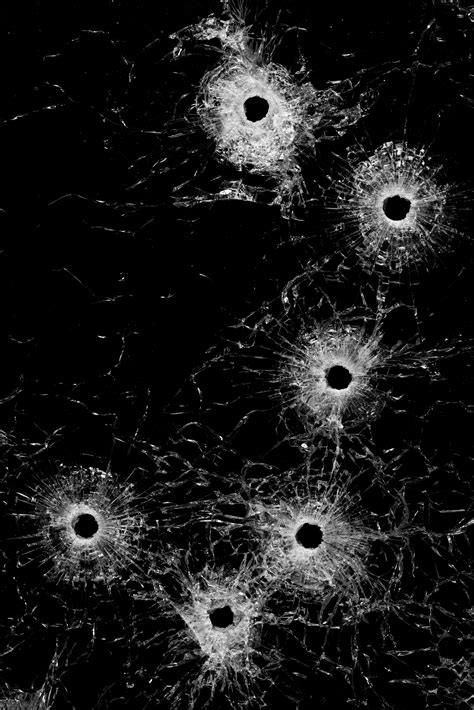 Glass Bullet Holes Background Material Creative Glass Bullet Holes