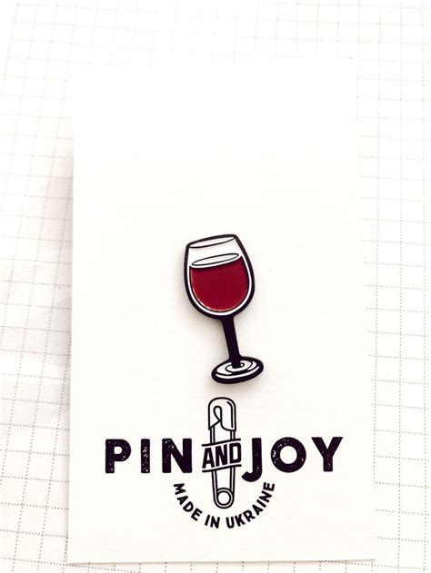 Wine Enamel Pin Red Wine Enamel Pin Glass T Wine Etsy Enamel