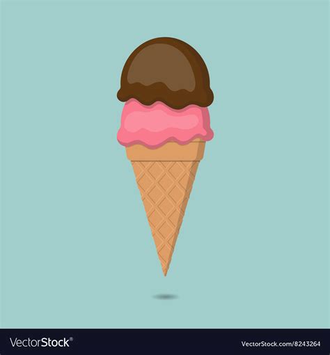 two scoop ice cream cone ar