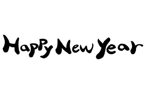 笔文字 Happy New Year 1 Nicepsd 优质设计素材下载站