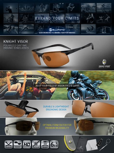 blupond polarized sports sunglasses for men daytime anti glare copper tac lens