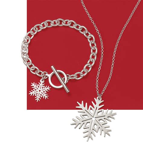 Sterling Silver Large Snowflake Pendant Necklace Ross Simons