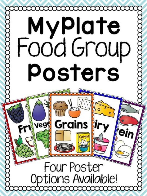 Food Group Posters Myplate Group Meals Groups Poster Nutrition