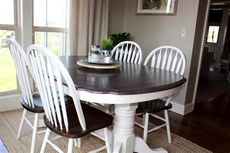 Kitchen Table Makeover Using Chalk Paint and Wood Stain ...