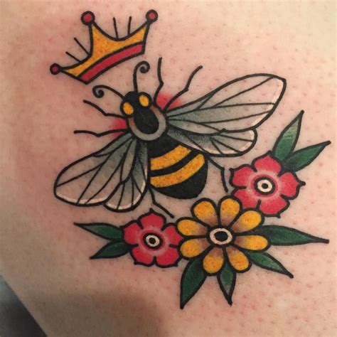 Share 73 American Traditional Bee Tattoo Best Ineteachers