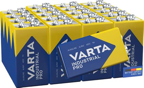 Varta Industrial Pro 9v Block Battery 4022 Bulk 20 Pack 9v Block