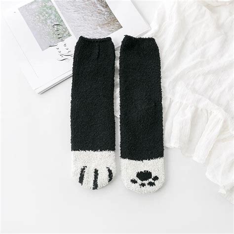 Our fuzzy cat paw socks also features some really cute designs. Cute Fuzzy Paw Cat Socks - ThePurrShop