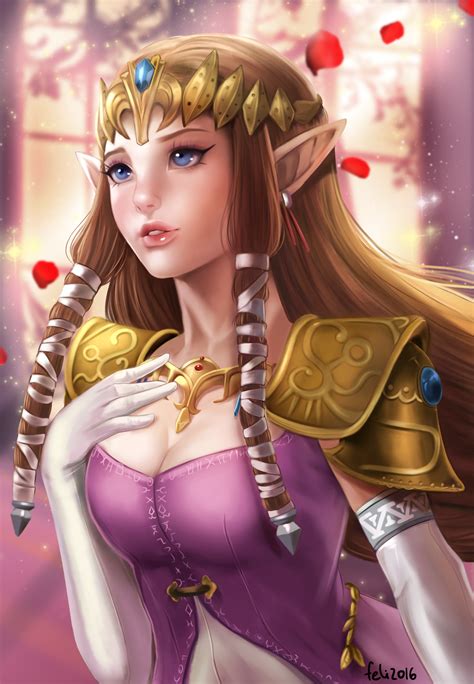 Princess Zelda The Legend Of Zelda And 1 More Drawn By Felicia Val