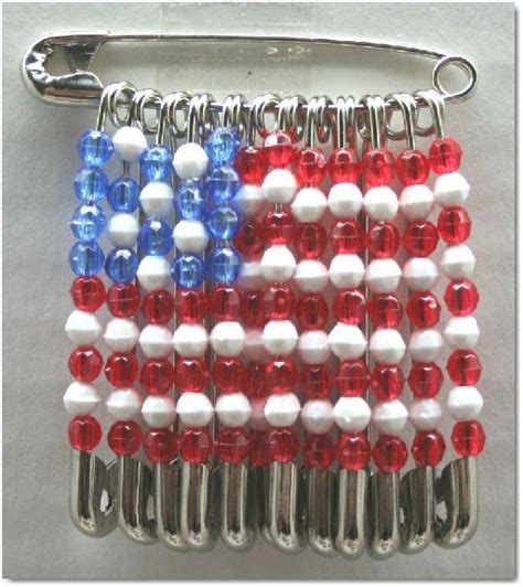 Safety Pin American Flag Kit Makes 10 Arts And Crafts Supplies Making 10 Safety Pin