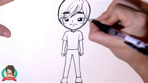 สอนวาดรูปการ์ตูน เด็กชาย ยืนเท่ห์ๆ มาดูกัน By Biki Baam Youtube