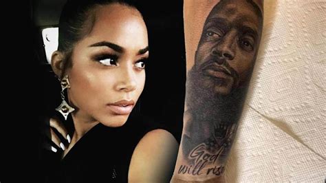 Lauren London Gets Nipsey Hussles Face Tattoo On Her Arm ‘real Love