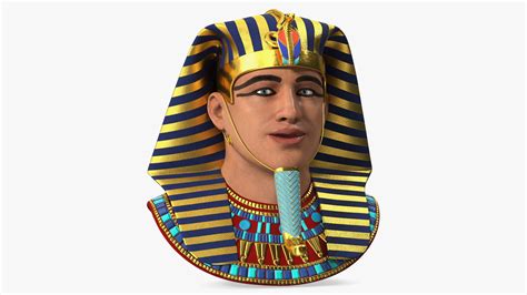 3d model head of egyptian pharaoh rigged turbosquid 2084412