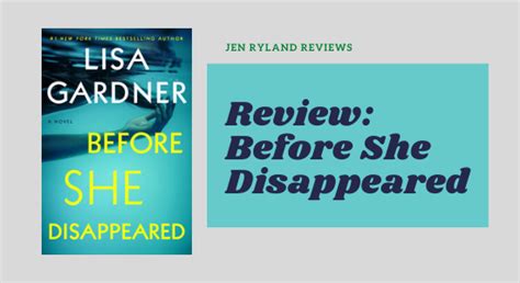 review of before she disappeared jen ryland reviews