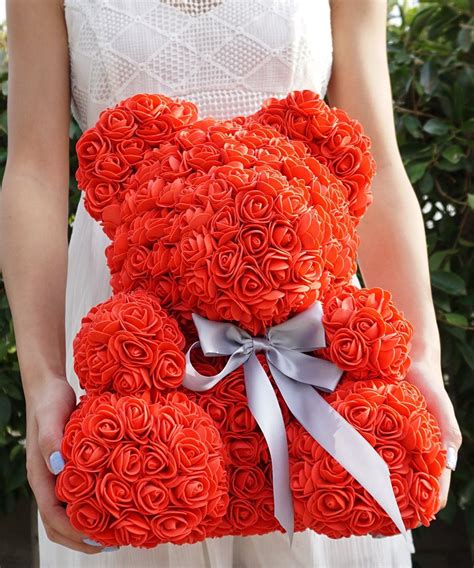 The price including pvc gift box and gift box ribbon. Faux Roses Teddy Bear, Forever Flowers Rose Teddy Bear ...