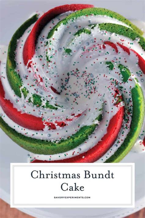 Please remove all the decorations when you slice it and serve. Christmas Bundt Cake | A Festive Red and Green Holiday Cake!