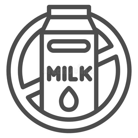 Milk Allergy Line Icon Allergy Concept Lactose Intolerance Allergy