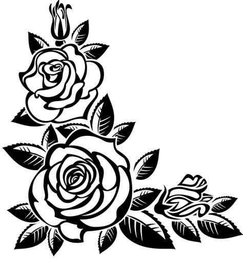 Rose Bouquet Template For Svg Design Silhouette Of Flower Etsy