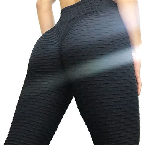 dropshipping womens sport butt lift high waist slimming leggings textured activewear yoga pants