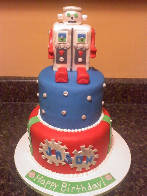 Robot Cake Decoration Ideas Little Birthday Cakes